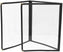 Omcan - Black Triple Fold Menu Holder, Pack of 50 - 39798