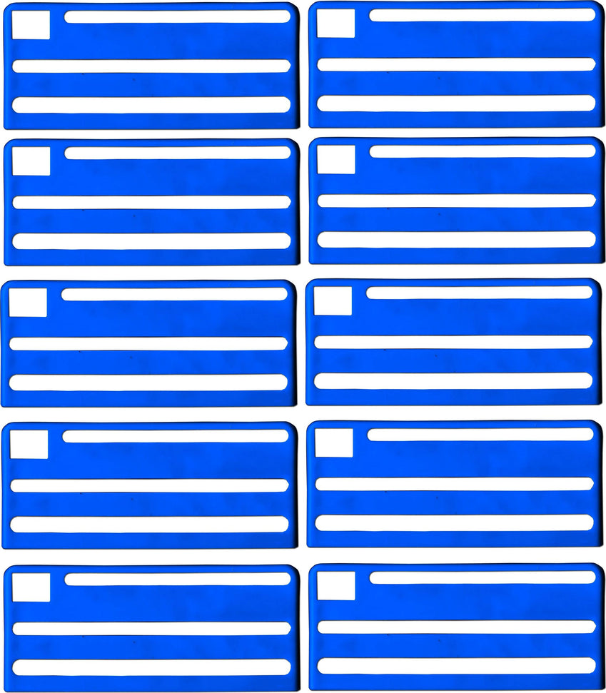 Omcan - Blue Plastic Insert For Extra Small Stainless Steel Knife Rack, Pack of 10 - 12915