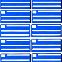 Omcan - Blue Plastic Insert For Extra Small Stainless Steel Knife Rack, Pack of 10 - 12915