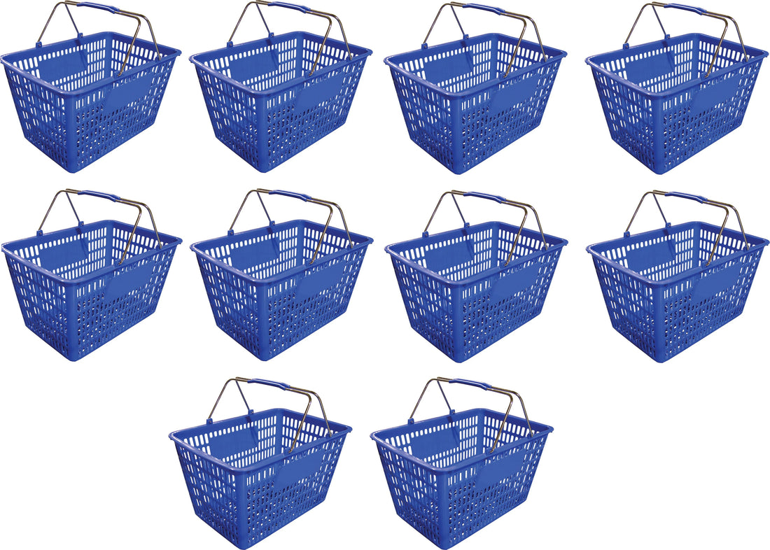 Omcan - Blue Shopping Basket, Pack of 10 - 13023