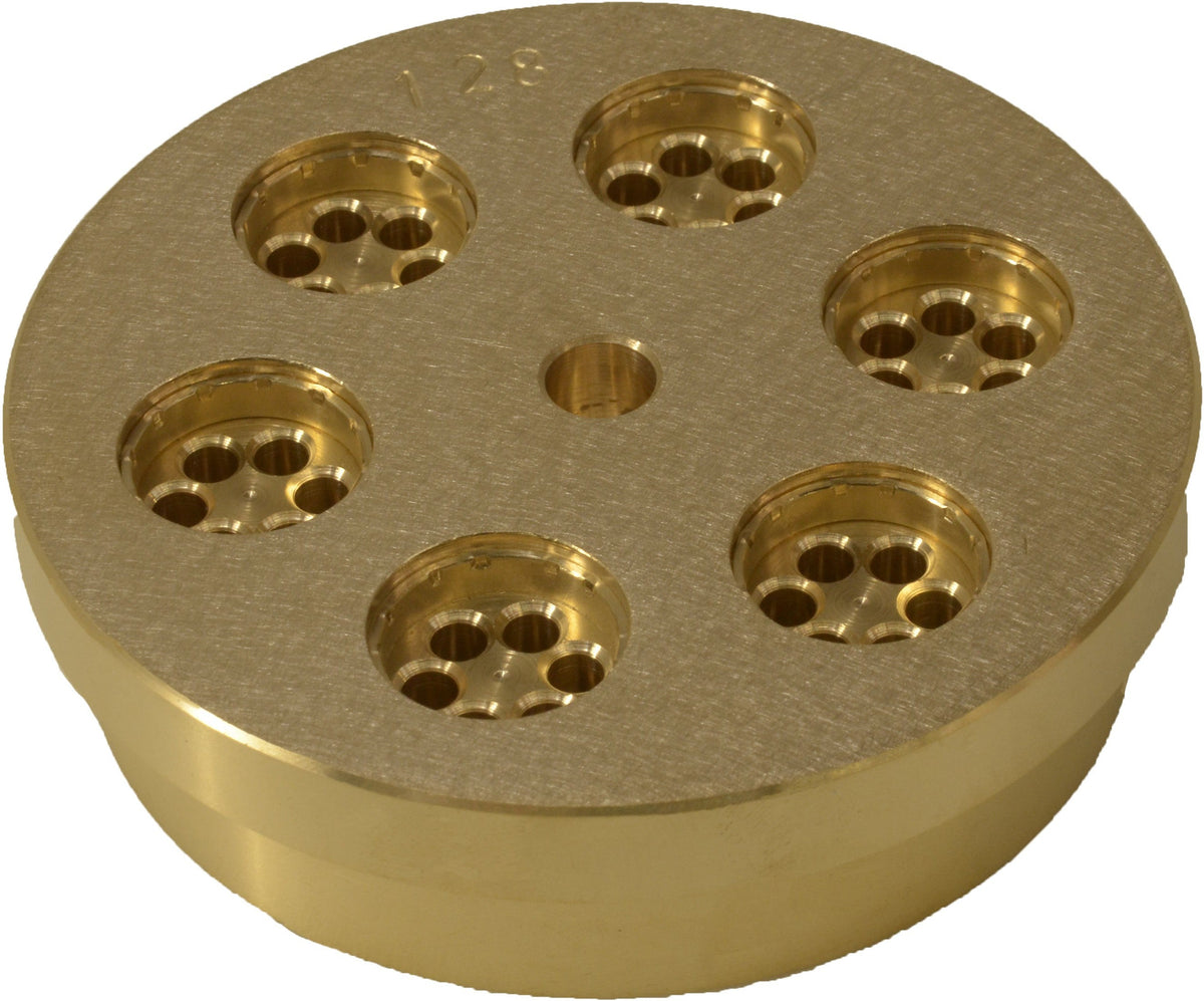 Omcan - Brass Pasta Die #128 Tortiglioni 13 mm For 16643/13236/13440 - 45915