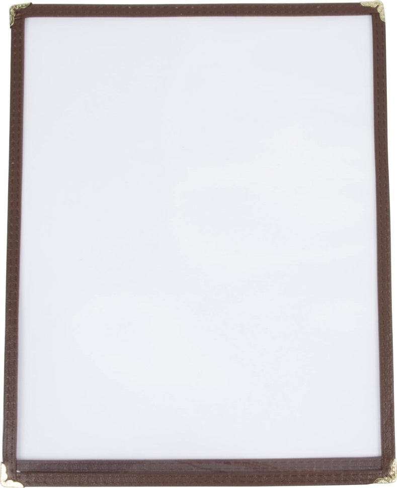 Omcan - Brown Double Fold Menu Holder, Pack of 40 - 39797