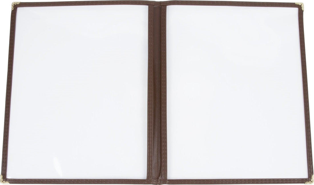 Omcan - Brown Double Fold Menu Holder, Pack of 40 - 39797