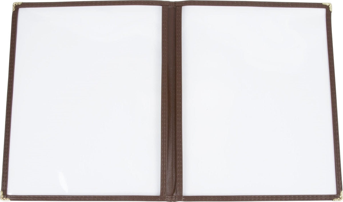 Omcan - Brown Double Fold Menu Holder, Pack of 40 - 39797