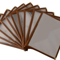 Omcan - Brown Three Page Menu Holder, Pack of 25 - 39805