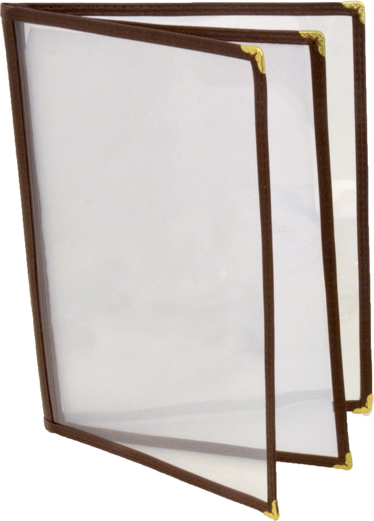 Omcan - Brown Three Page Menu Holder, Pack of 25 - 39805