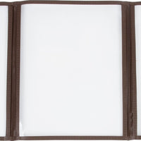 Omcan - Brown Triple Fold Menu Holder, Pack of 25 - 39801