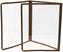 Omcan - Brown Triple Fold Menu Holder, Pack of 25 - 39801