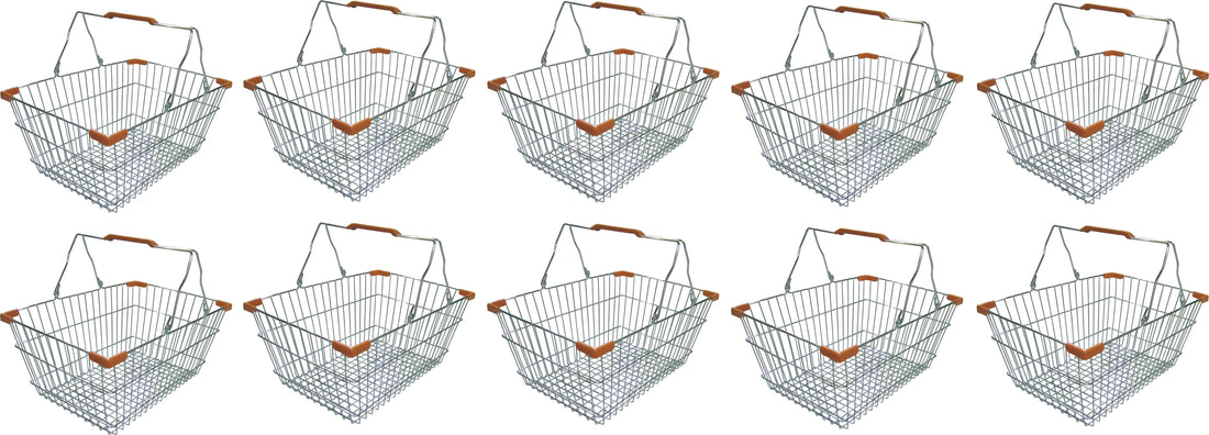 Omcan - Chrome Shopping Basket, Pack of 5 - 13022