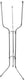 Omcan - Chrome-coated Wine Bucket Folding Stand for 8 QT Wine Buckets, Pack of 4 - 80838