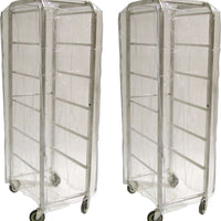 Omcan - Clear 28” x 24” x 62” Nylon Rack Cover, Pack of 2 - 18633
