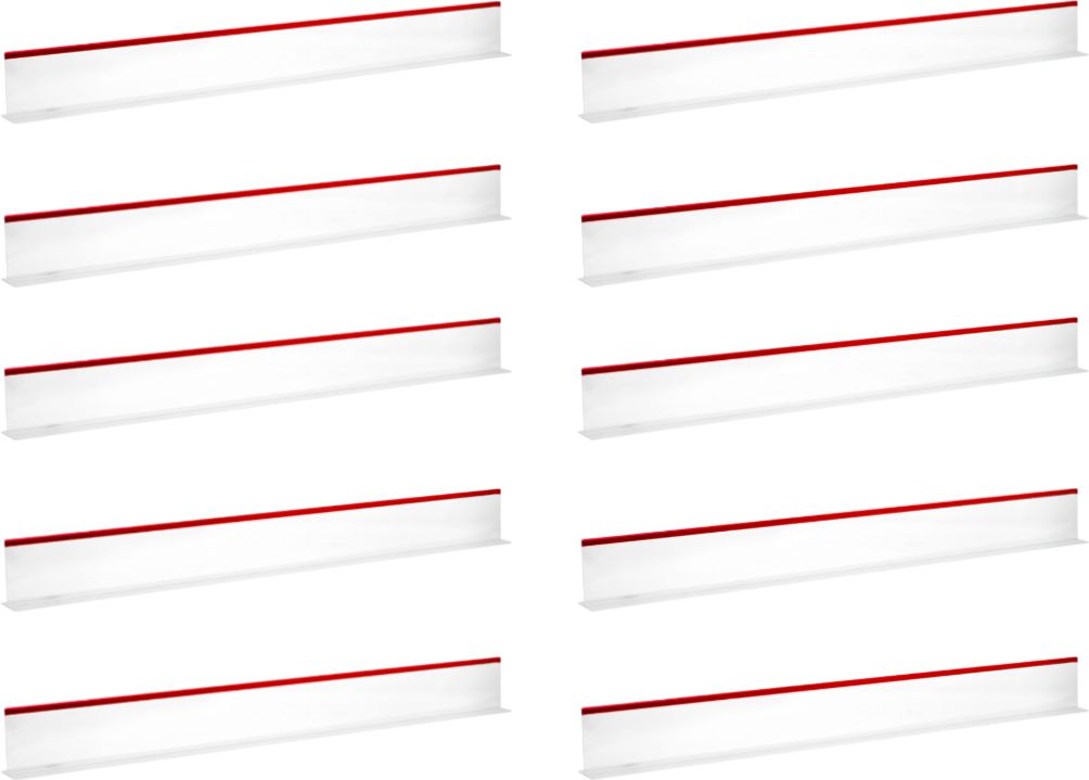 Omcan - Clear & Red 5” x 30” Divider, Pack of 10 - 10781
