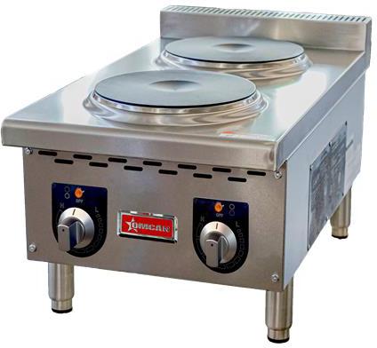 Omcan - Countertop Electric Hot Plate with 2 Burners - 48556