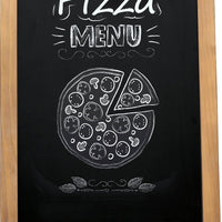 Omcan - Decorative Mahogany-Colour A Frame Sidewalk Menu Chalkboard, Pack of 2 - 31397