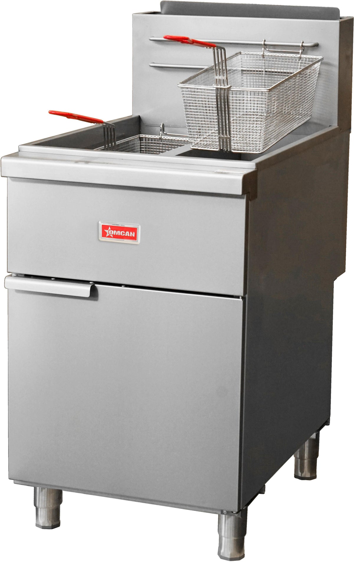 Omcan - Double 35-40 Lbs Propane Gas Floor Fryer - CE-CN-F4D-LP
