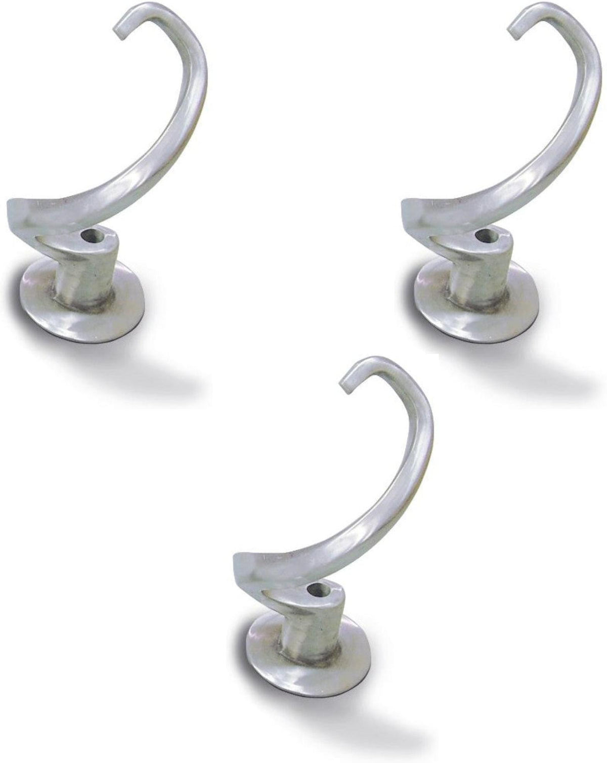 Omcan - Dough Hook Replacement Accessory for 10-QT General Purpose Mixer with Guard, Pack of 3 - 25062