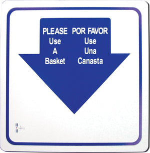 Omcan - English/Spanish Hand Basket Holder Sign, 4/cs - 13043