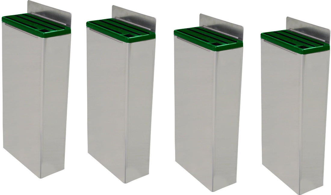 Omcan - Extra Small Stainless Steel Knife Rack with Green Insert, Pack of 3 - 12916