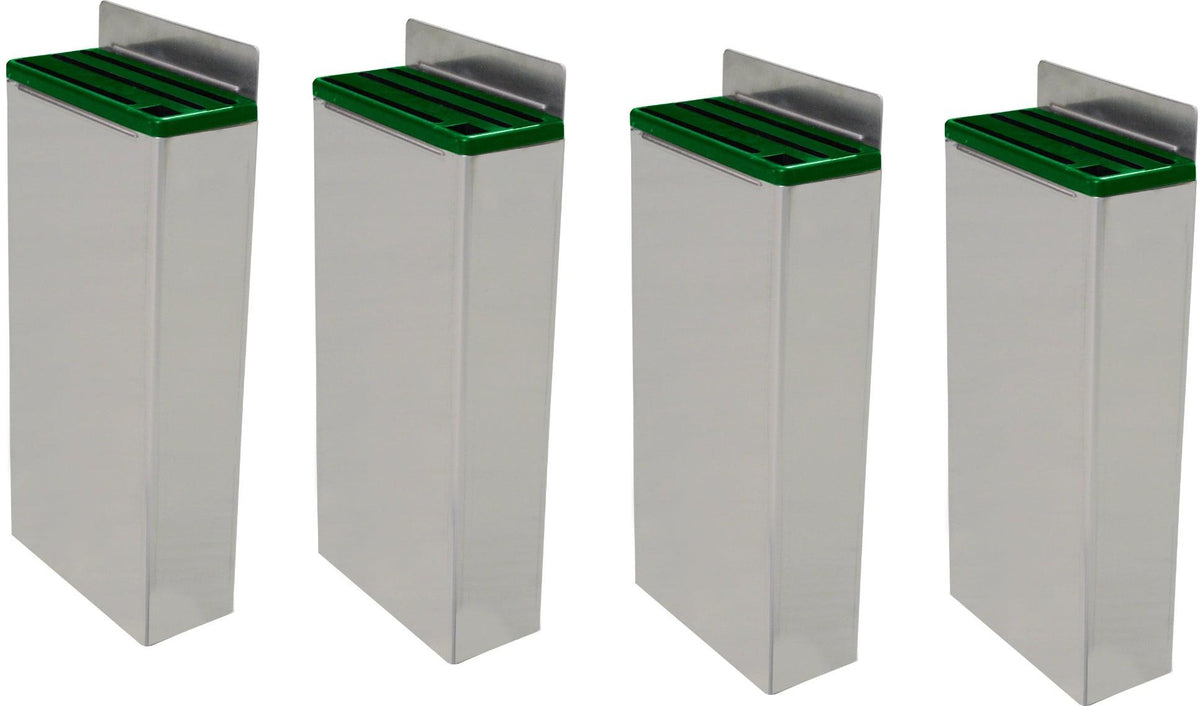 Omcan - Extra Small Stainless Steel Knife Rack with Green Insert, Pack of 3 - 12916