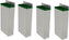Omcan - Extra Small Stainless Steel Knife Rack with Green Insert, Pack of 3 - 12916