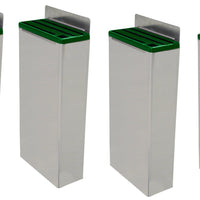 Omcan - Extra Small Stainless Steel Knife Rack with Green Insert, Pack of 4 - 12916