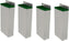 Omcan - Extra Small Stainless Steel Knife Rack with Green Insert, Pack of 4 - 12916