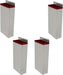 Omcan - Extra Small Stainless Steel Knife Rack with Red Insert, Pack of 3 - 12918