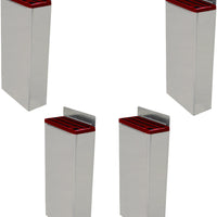 Omcan - Extra Small Stainless Steel Knife Rack with Red Insert, Pack of 4 - 12918