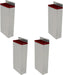 Omcan - Extra Small Stainless Steel Knife Rack with Red Insert, Pack of 4 - 12918
