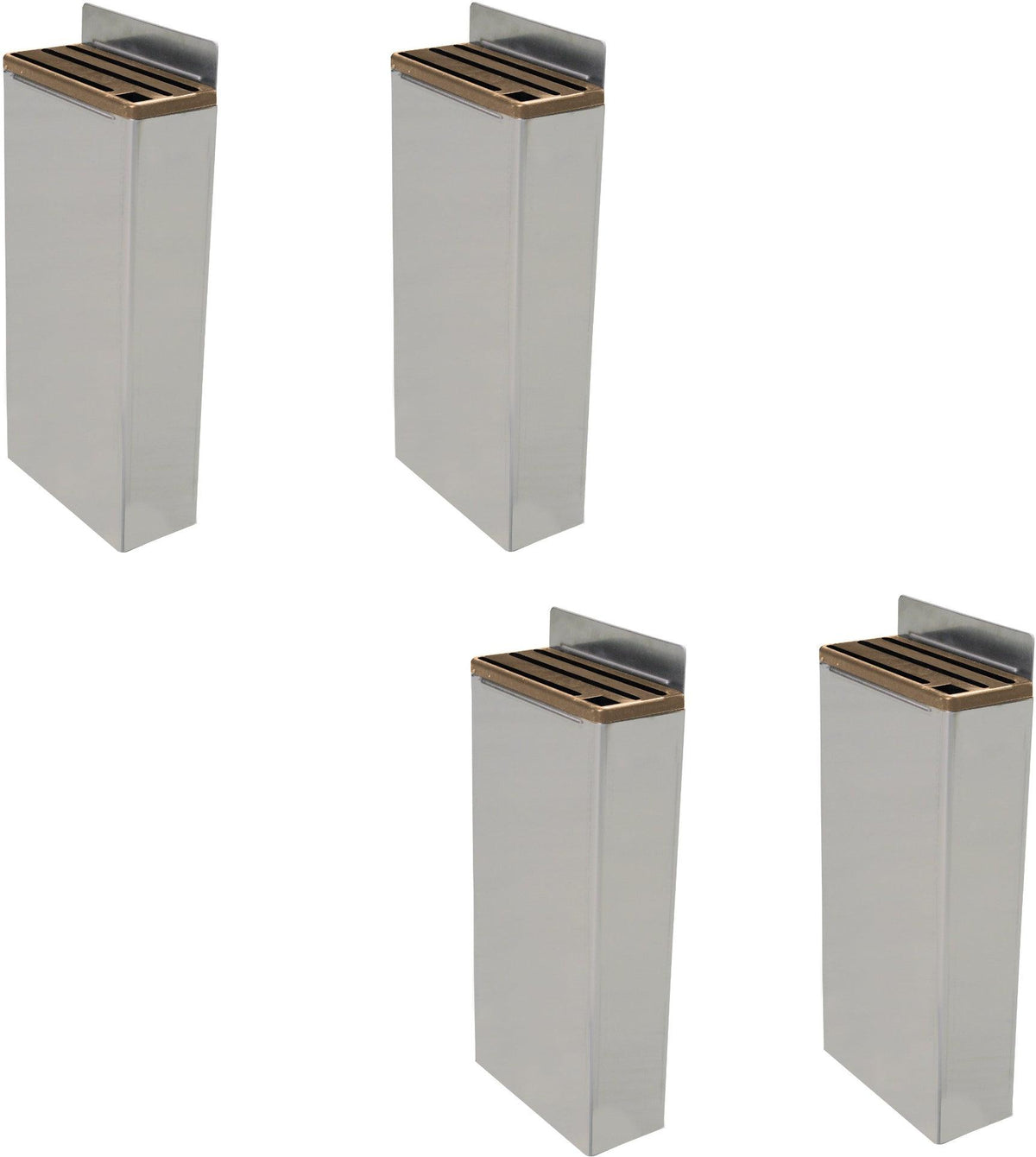 Omcan - Extra Small Stainless Steel Knife Rack with Tan Insert, Pack of 3 - 12920