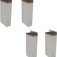 Omcan - Extra Small Stainless Steel Knife Rack with Tan Insert, Pack of 4 - 12920