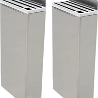 Omcan - Extra Small Stainless Steel Knife Rack with White Insert, Pack of 2 - 12922