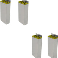 Omcan - Extra Small Stainless Steel Knife Rack with Yellow Insert, Pack of 4 - 12924