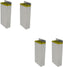 Omcan - Extra Small Stainless Steel Knife Rack with Yellow Insert, Pack of 4 - 12924
