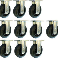 Omcan - Fixed Caster For Chrome Meshed Top Stock Cart, Pack of 5 - 13116