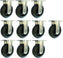 Omcan - Fixed Caster For Chrome Meshed Top Stock Cart, Pack of 5 - 13116