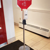 Omcan - Floor Mounted Touchless Battery Operated Hand Sanitizer Station / Soap Dispenser Stand - 46686