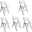 Omcan  - Folding Chair with Grey Metal Frame, Pack of 4 - 44357
