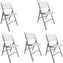 Omcan  - Folding Chair with Grey Metal Frame, Pack of 5 - 44357