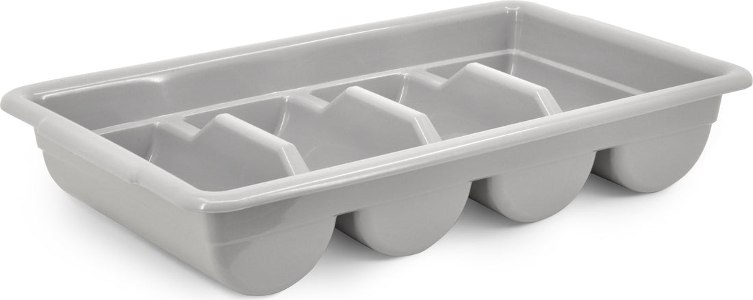 Omcan - Four Compartment Gray Cutlery Holder, Pack of 10 - 40401