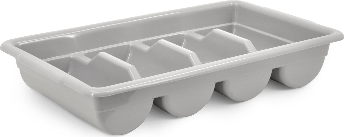 Omcan - Four Compartment Gray Cutlery Holder, Pack of 10 - 40401