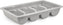 Omcan - Four Compartment Gray Cutlery Holder, Pack of 10 - 40401