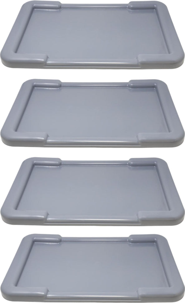 Omcan - Gray Lid for Meat Lug Tote Boxes, Pack of 4 - 21647