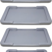 Omcan - Gray Lid for Meat Lug Tote Boxes, Pack of 4 - 21647