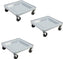 Omcan - Gray Polypropylene Dish Rack Dolly without Handle, Pack of 2 - 44356