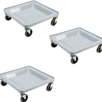 Omcan - Gray Polypropylene Dish Rack Dolly without Handle, Pack of 3 - 44356