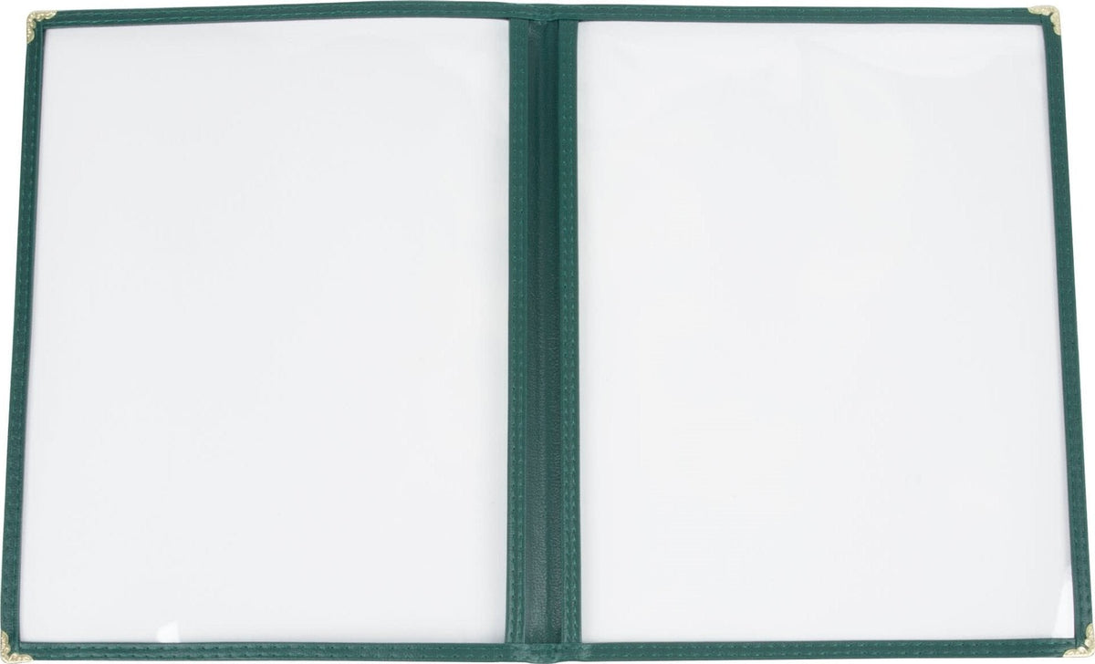 Omcan - Green Double Fold Menu Holder, Pack of 40 - 39795