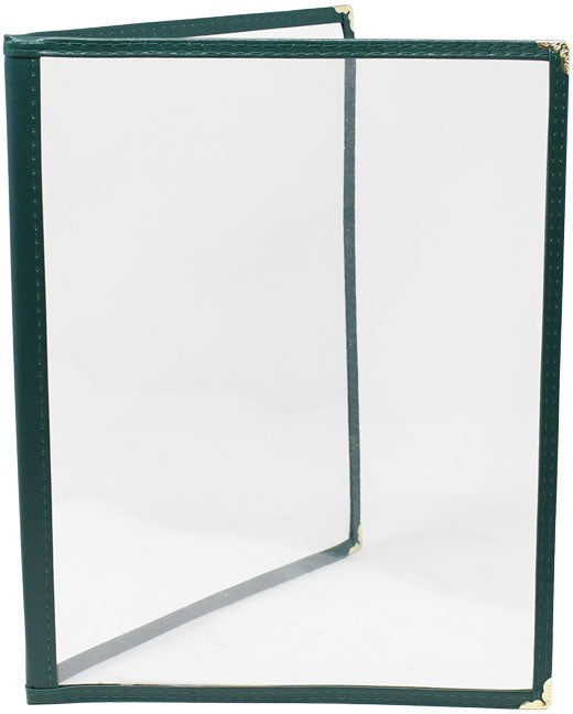 Omcan - Green Double Fold Menu Holder, Pack of 40 - 39795
