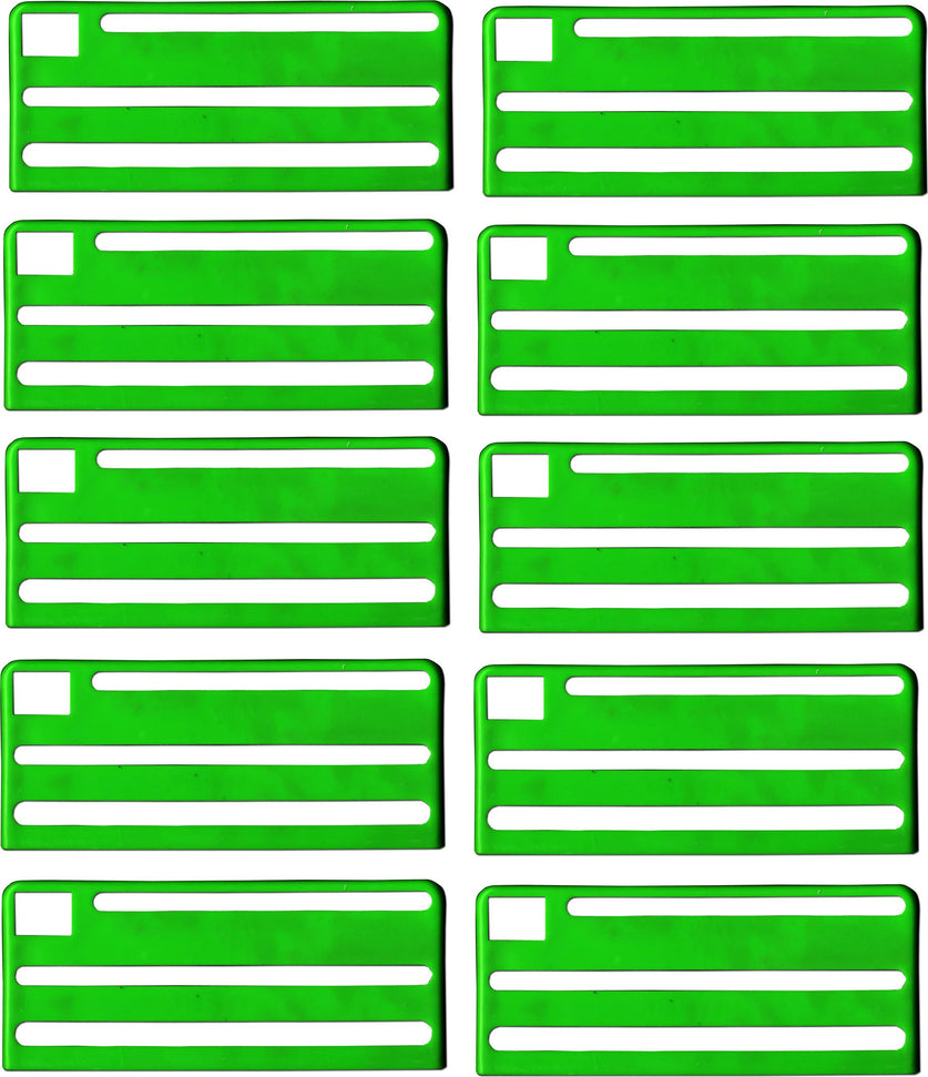 Omcan - Green Plastic Insert For Extra Small Stainless Steel Knife Rack, Pack of 10 - 12917