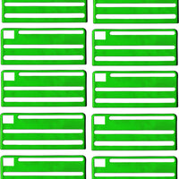 Omcan - Green Plastic Insert For Extra Small Stainless Steel Knife Rack, Pack of 10 - 12917